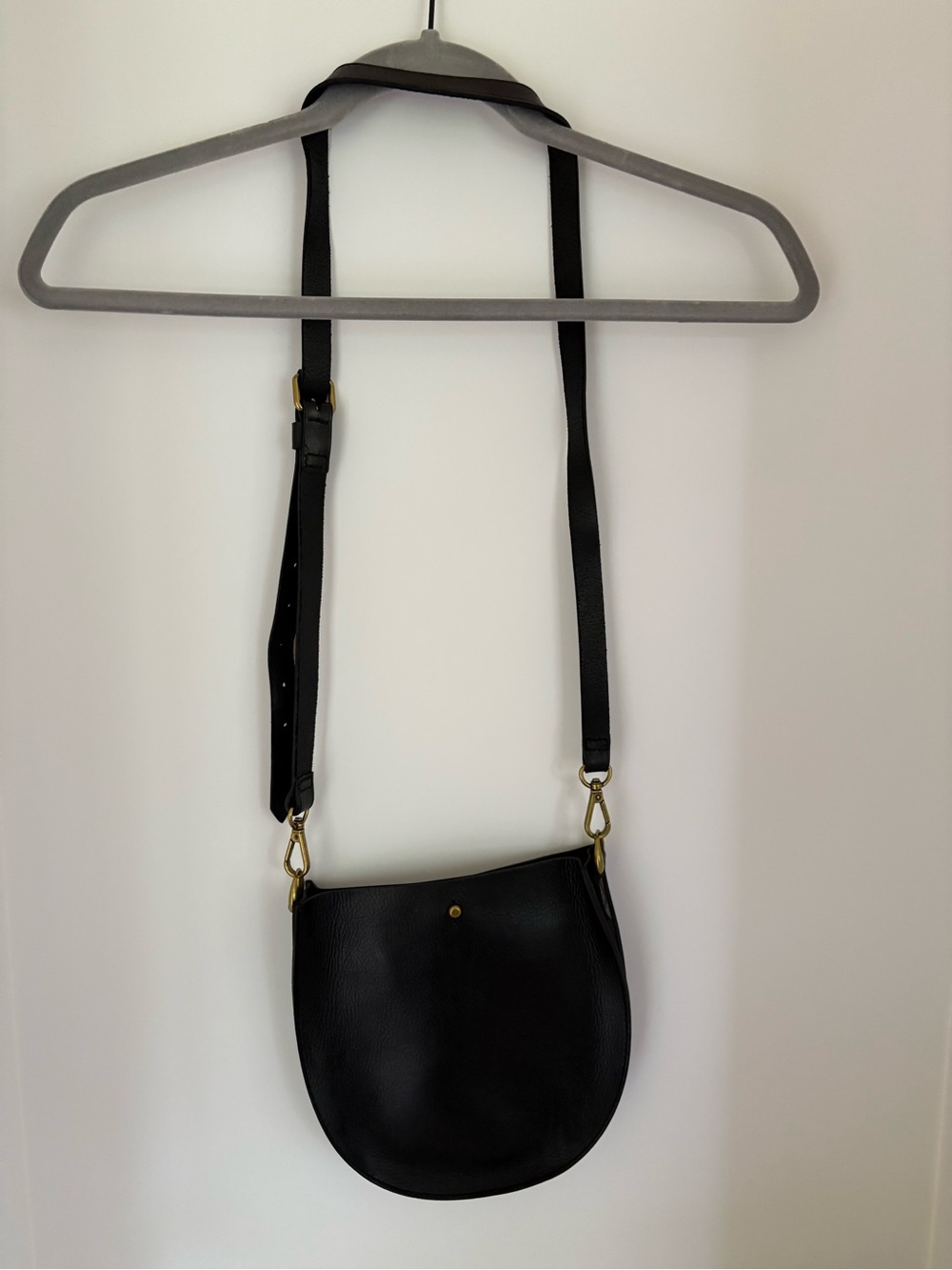 Madewell Black Leather Small Transport 
Saddlebag